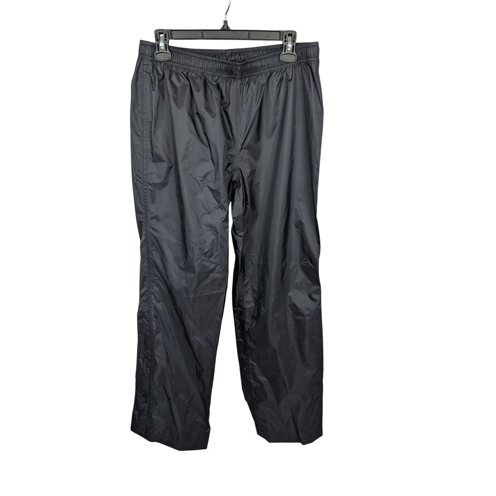 LL Bean Womens S Pet Trail Model Rain Pants Black Ripstop Nylon 287765